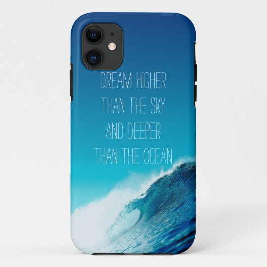 Dream quote iPhone 5 hoesje Ocean waves (Achterkant)