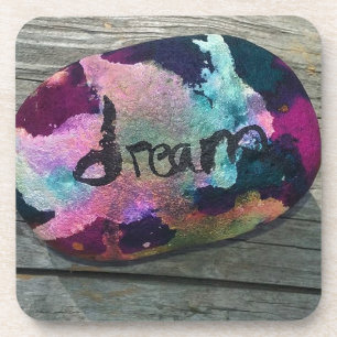 Dream Rock ik schilderde met alcohol en Indiase in Bier Onderzetter