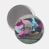 Dream Rock ik schilderde met alcohol en Indiase in Magneet (Voorkant / Achterkant)