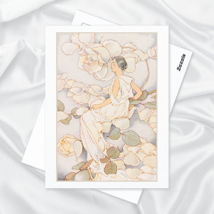 Dream Rozen White Flower Briefkaart
