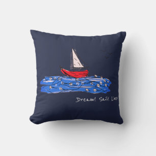 Dream Sail Live Zee Boat Seagulls Sierkussen