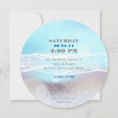 Dream Shore Beach Dk Mariage Turquoise Invitation (Dos)