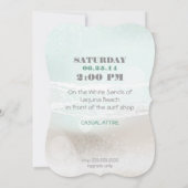 Dream Shore Beach Green Wedding Invite Kaart (Achterkant)