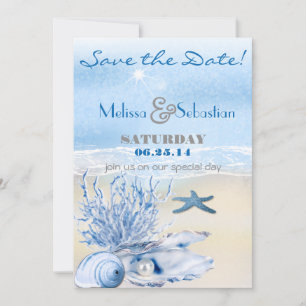 Dream Shore Beach Heel Blue WeddingSave the Date Save The Date