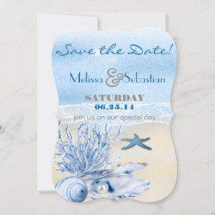 Dream Shore Beach Heel Blue WeddingSave the Date Save The Date