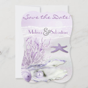 Dream Shore Beach Orchid Wedding Save the Date