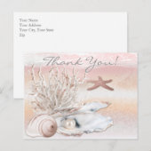 Dream Shore Beach Peach Bedankt Briefkaart (Voorkant / Achterkant)