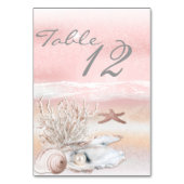 Dream Shore Beach Wedding Table Kaart (Voorkant)