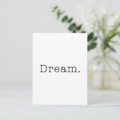 Dream. Sjabloon zwart-wit droomcitaat Briefkaart (Staand voorkant)