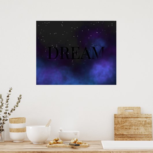 Dream Space Nebula Poster (Keuken)