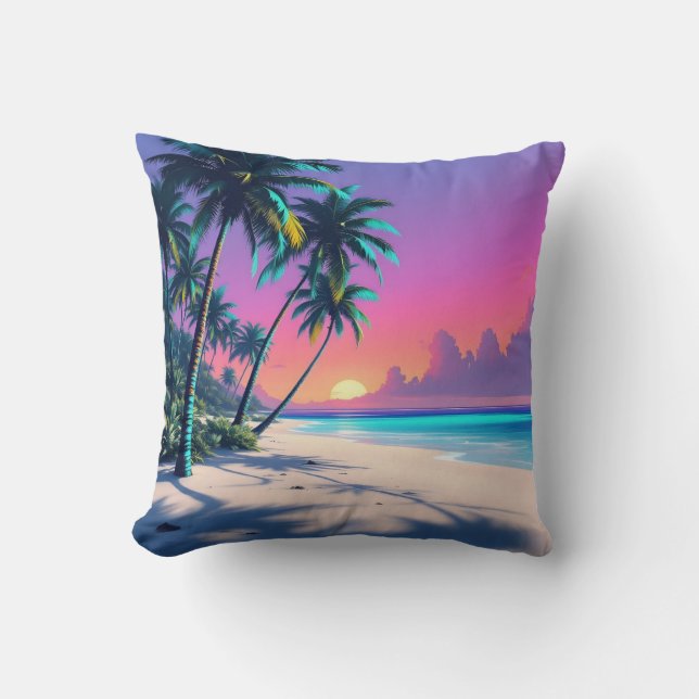 Dream Sunset Beach Kussen (Voorkant)