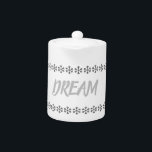 Dream Tea Jar<br><div class="desc">Cette conception rêveuse inspire avec son arrière - plan abstrait et des lettres qui écrivent DREAM. Fait un grand cadeau pour un proche ou un ami.</div>