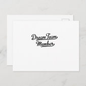 Dream Team Member Briefkaart (Voorkant / Achterkant)