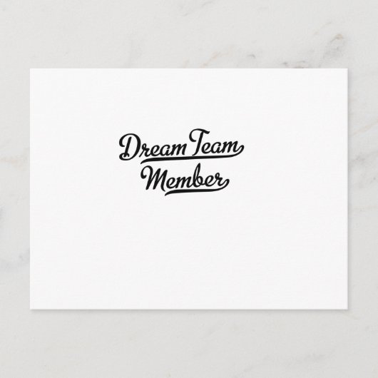 Dream Team Member Briefkaart (Voorkant)