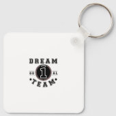 Dream Team One Vision One Goal Teamwork Kantoor Sleutelhanger (Achterkant)