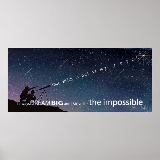 Dream the Impossible Poster (Voorkant)