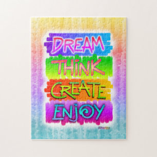 Dream Think Creëer Geniet van Inspirerend puzzel