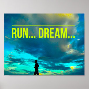 Dream uitvoeren - Motivatie draaiend Poster
