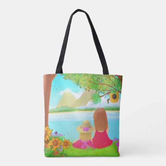 Dream Uitzicht Canvas tas (Achterkant)