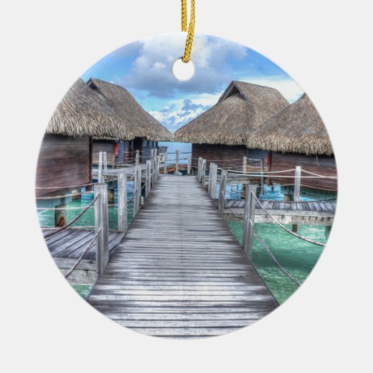 Dream Vacation Bora Overwater Bungalows Keramisch Ornament (Voorkant)