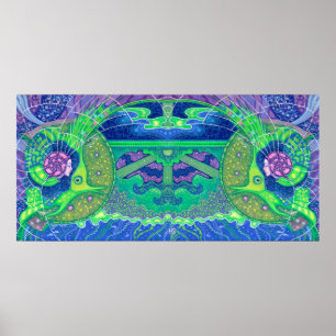 Dream van de volle maansurrealistische kunstfantas poster