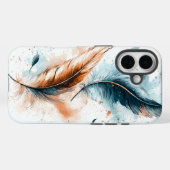 Dream Waterverf Delicate Feather Phone Case (Achterkant (horizontaal))