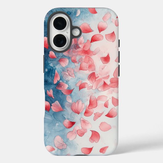 Dream Waterverf Falling Petals Floral Phone Case (Achterkant)