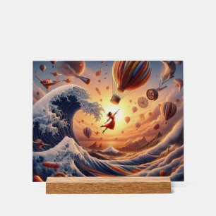 Dream Weaver's Journey: Fantasy-luchtballonnen Acryl Bord