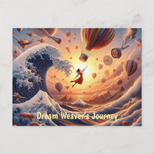 Dream Weaver's Journey: Fantasy-luchtballonnen Briefkaart