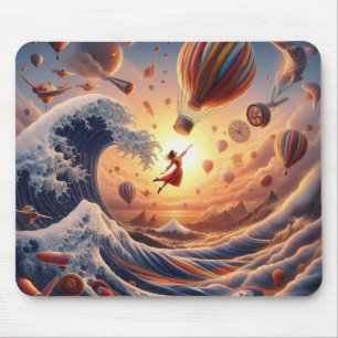 Dream Weaver's Journey: Fantasy-luchtballonnen Muismat