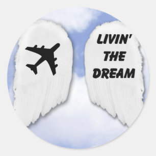 Dream Wings Ronde Sticker