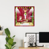 Dream World  Funky Ballerina Veranderde Kunst Poster (Thuiskantoor)