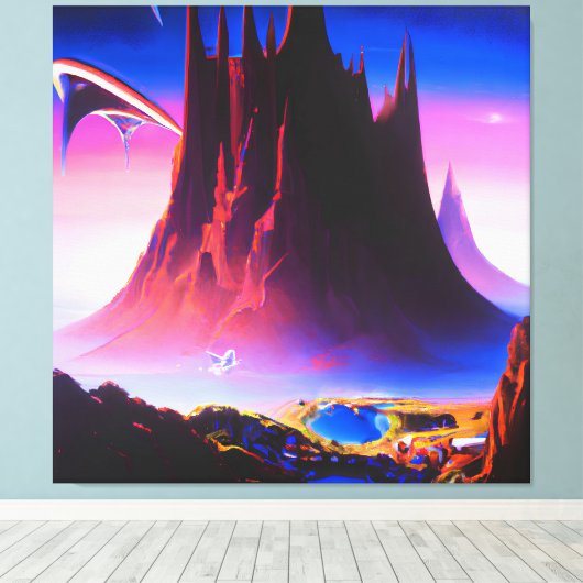 Dream World olieverfschilderij Canvas Afdruk (Insitu (Houten vloer))