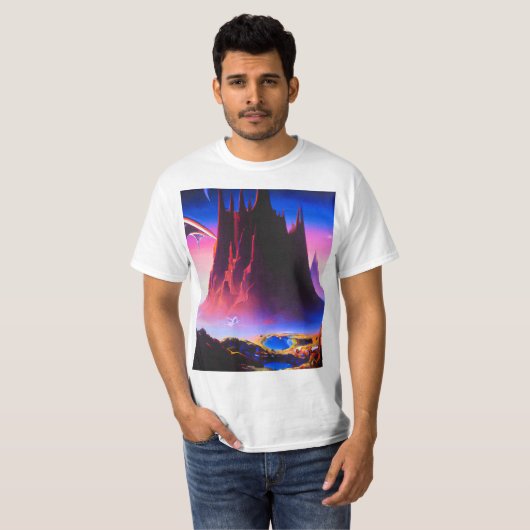 Dream World olieverfschilderij T-shirt (Voorkant volledig)