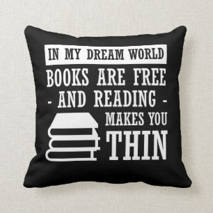 Dream World Reading Book Lover is vrij Kussen