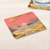 Dream World Vierkante Kartonnen Onderzetter (Schuin)