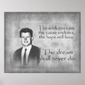 Dream zal nooit Poster sterven (Voorkant)