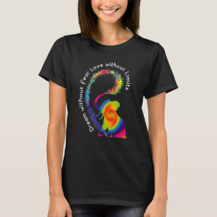 Dream zonder angst Elephant Lgbt Pride Stropdas-Dy T-shirt