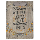 Dream zonder angst klembord (Voorkant)