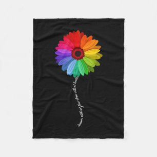 Dream zonder angst liefde zonder grenzen regenboog fleece deken