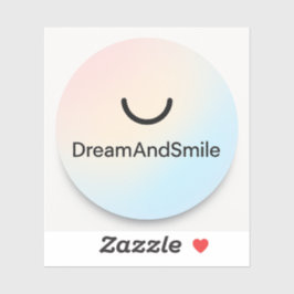 DreamAndSmile Minimalist Logo Roestvrij staalwater Sticker