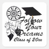 Dreamcatcher-Afstuderen Vierkante Sticker (Voorkant)