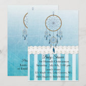 Dreamcatcher Blue Boy's Baby Shower Invitations (Devant / Derrière)
