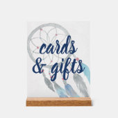 Dreamcatcher Boho Baby shower Sign Acryl Bord (Voorkant)