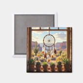 Dreamcatcher, Desert Canyons, Cacti   Magneet (Voorkant / Achterkant)