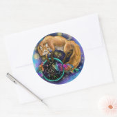 DreamCatcher Fox Ronde Sticker (Envelop)