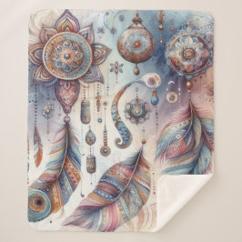 Dreamcatcher in een Boheems thema Sherpa Deken