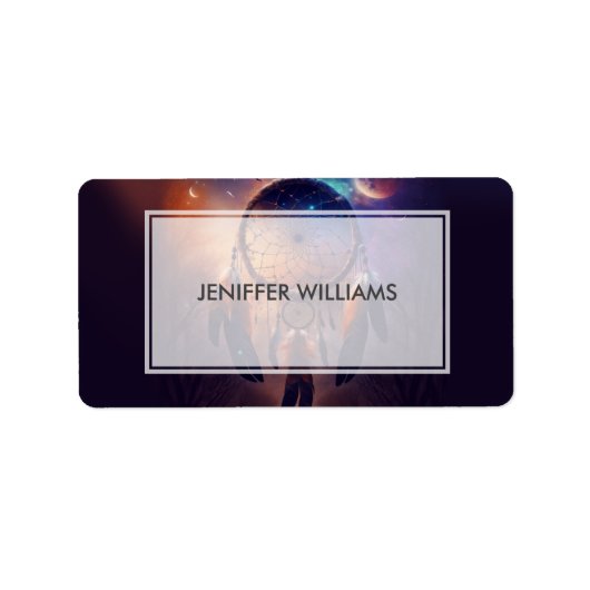 Dreamcatcher in het bos etiket (Voorkant)