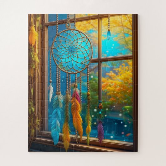 Dreamcatcher in Venster Boho Legpuzzel (Verticaal)