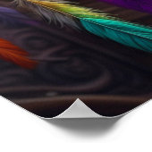  Dreamcatcher in Venster Paarse Boho Poster (Hoek)